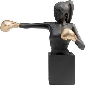 Διακοσμητικό Επιτραπέζιο Balboa Γυναίκα Μποξ 20x40 εκ. 20x25x40εκ - Μαύρο
