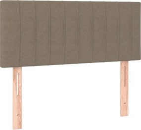 vidaXL Κρεβάτι Boxspring με Στρώμα Taupe 100 x 200 εκ. Υφασμάτινο