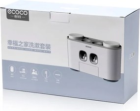 ECOCO Διανεμητής οδοντόκρεμας με βάσεις οδοντόβουρτσας και ποτήρια E1802
