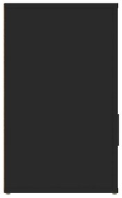 Κομοδίνο Μαύρο 50 x 36 x 60 εκ. από Επεξεργασμένο Ξύλο - Μαύρο