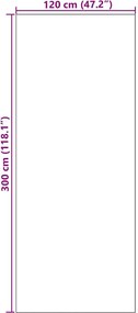 vidaXL Χαλάκι Εξώπορτας Μπεζ και Μαύρο 120 x 300 cm 100% Πολυαμίδιο