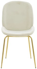 Καρέκλα Maley pakoworld ιβαουάρ βελούδο-πόδι χρυσό μέταλλο 47x60x90εκ | Συσκευασία 2 τμχ