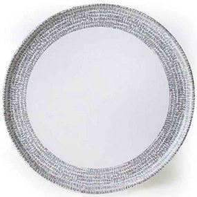 Πιάτο Φαγητού Osaka 673140 28cm White-Grey Marva Ceramic