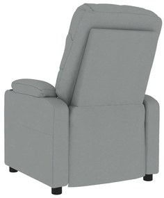 vidaXL Πολυθρόνα Μασάζ Ανοιχτό Γκρι Υφασμάτινη