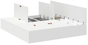 vidaXL Κρεβάτι με αποθήκευση Λευκό 180 x 200 cm Ξύλο