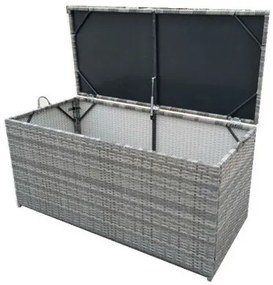 Κουτί αποθήκευσης εξωτερικού χώρου Dallas 1065, 61x60cm, 20 kg, Γκρι, Πλαστικό ψάθινο | Epipla1.gr