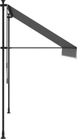 vidaXL Τέντα Συρόμενη Ανθρακί 250 x 150 εκ. από Ύφασμα και Ατσάλι