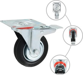 vidaXL Ρόδες Περιστρεφόμενες 8 τεμ. 100 χιλ.