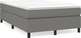 vidaXL Κρεβάτι Boxspring με Στρώμα Σκούρο Γκρι 120x190 εκ Υφασμάτινο