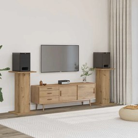 vidaXL Βάσεις Ηχείων 2 τεμ. Αρτισιανή Δρυς 30x30x60 εκ. Επεξ. Ξύλο