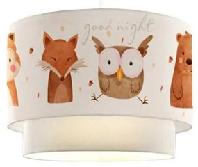 Παιδικό φωτιστικό οροφής μονόφωτο PWL-1096 Ε27 λευκό-κεραμιδί Φ30x70εκ 30x30x20 εκ.