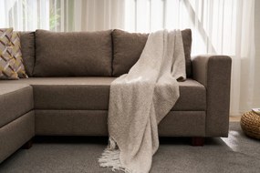 Corner Sofa-Bed Aly Arzilla Left - Brown Brown