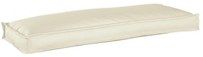 vidaXL Μαξιλάρι Παλέτας για Πάγκο Κρεμ 110x40x8 εκ. Υφασμάτινο
