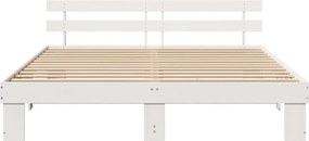 vidaXL Σκελετός Κρεβατιού Λευκό 200 x 200 cm Στερεά ξυλεία πεύκου
