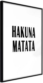 Αφίσα - Hakuna Matata - 20x30 - Μαύρο - Χωρίς πασπαρτού