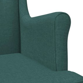 vidaXL Πολυθρόνα Σκούρο Πράσινο Ύφασμα