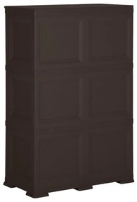 vidaXL Πλαστικό Ντουλάπι Καφέ 79 x 43 x 125 εκ. με Σχέδιο Ξύλου