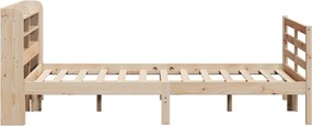 vidaXL Πλαίσιο Κρεβατιού Κεφαλάρι 150x200 εκ Μασίφ Πεύκο