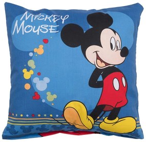 Μαξιλάρι Διακοσμητικό (Με Γέμιση) Παιδικό Mickey 17 Blue Viopros 40Χ40 100% Cotton
