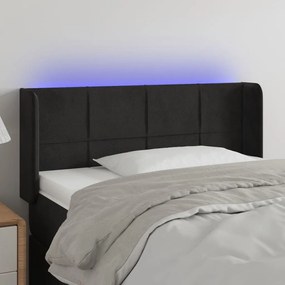 Κεφαλάρι Κρεβατιού LED Μαύρο 83x16x78/88 εκ. Βελούδινο 3123268