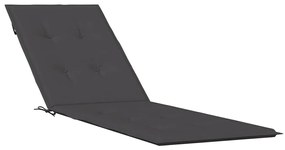 vidaXL Μαξιλάρι Σεζλόνγκ Ανθρακί (75+105) x 50 x 4 εκ. Υφασμάτινη