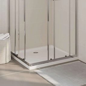 vidaXL Βάση Ντουζιέρας Ορθογώνια Λευκή 80 x 90 εκ. από ABS