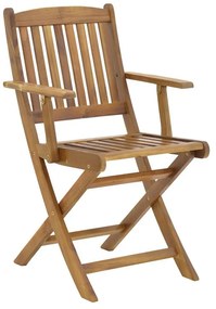 Recofly folding armchair natural acacia wood 52x53x85cm 52x53x85 εκ.