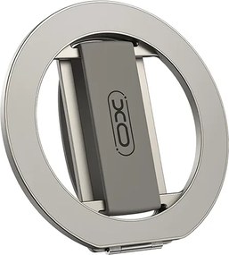 Βάση κινητού μαγνητική με ring holder 360° και επιτραπέζια τοποθέτηση σε γκρι χρώμα