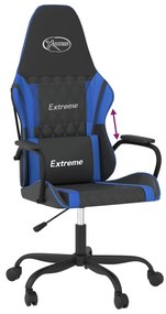 vidaXL Καρέκλα Gaming Μαύρο/Μπλε από Συνθετικό Δέρμα