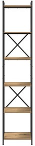 vidaXL Βιβλιοθήκη artisan δρυς 40 x 30 x 188 εκ Επεξεργασμένο ξύλο