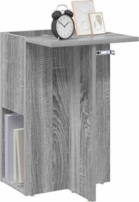 vidaXL End Table Γκρίζο Σονομα 35 x 40 x 55 εκ. Επεξεργασμένο Ξύλο