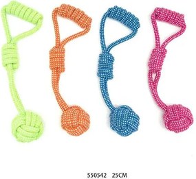 Παιχνίδι σκύλου σχοινί με μπάλα - 25cm - 12pcs - 550542