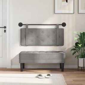 vidaXL Κρεμαστό Κεφαλάρι Ανοιχτό γκρι Βελούδο