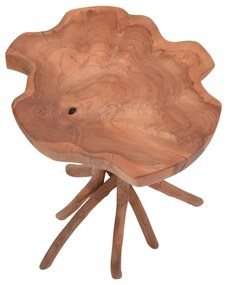 Βοηθητικό τραπέζι Ceniole  teak ξύλο σε φυσική απόχρωση 44x42x40εκ