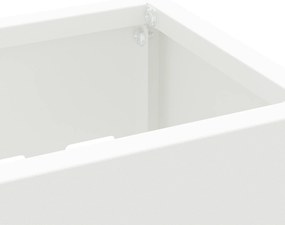 vidaXL Σχέδιο & βάση αποθήκευσης Καφασωτό Λευκό 28 x 12 x 41 εκ Ατσάλι