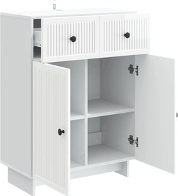 vidaXL Πλαϊνό γραφείο Γυαλιστερό Λευκό 66 x 34,5 x 90 εκ