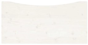 vidaXL Επιφάνεια Γραφείου Λευκή 110x60x2,5 εκ. από Μασίφ Ξύλο Πεύκου