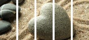 Εικόνα 5 τμημάτων Πέτρα σε σχήμα καρδιάς Ζεν - 200x100