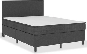 vidaXL Κρεβάτι Boxspring Σκούρο Γκρι 180 x 200 εκ. Υφασμάτινο