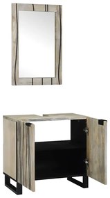 vidaXL Σετ Επίπλων Μπάνιου με ράφι 2 pcs Λευκό 62 x 33 x 58 εκ.