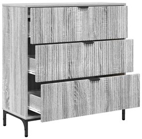 vidaXL Πλαϊνό γραφείο Γκρι sonoma 79.5 x 33 x 82 εκ Επεξεργασμένο ξύλο