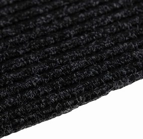 vidaXL Δερμάτινο Χαλί Ανθρακί 80 x 300 cm ύφασμα