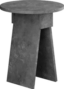 Τραπεζάκι βοηθητικό Chen Megapap χρώμα γκρι ρετρό Φ42x50εκ.