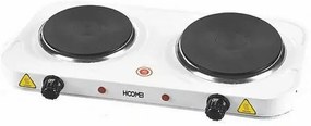 Επιτραπέζια Εστία Εμαγιέ Διπλή 1500+1000W Hoomei HM-5625 Λευκή