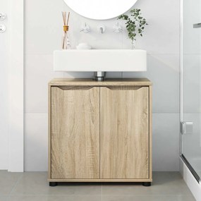 VidaXL Ντουλάπα νιπτήρα μπάνιου Δρύς Sonoma 60 x 30 x 60 cm