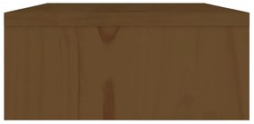 vidaXL Βάση Οθόνης Καφέ Μελί 80 x 24 x 10,5 εκ. από Μασίφ Ξύλο Πεύκου