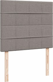 vidaXL Κρεβάτι Boxspring με Στρώμα Taupe 120x200 εκ. Υφασμάτινο