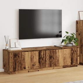 vidaXL Κουτί τηλεόρασης με LED Παλιό Ξύλο 180x38x49 εκ Επεξεργασμένο Ξύλο