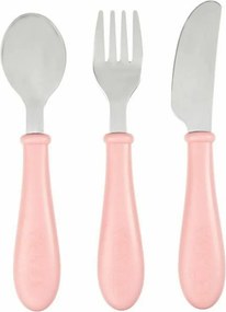 Μαχαιροπίρουνα Béaba Ροζ Ανοξείδωτο ατσάλι 3 Τεμάχια