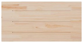 vidaXL Επιφάνεια Τραπεζιού Ορθογ. Λευκή 100x50x2,5 εκ. από Μασίφ Πεύκο